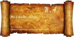Moldván Alex névjegykártya